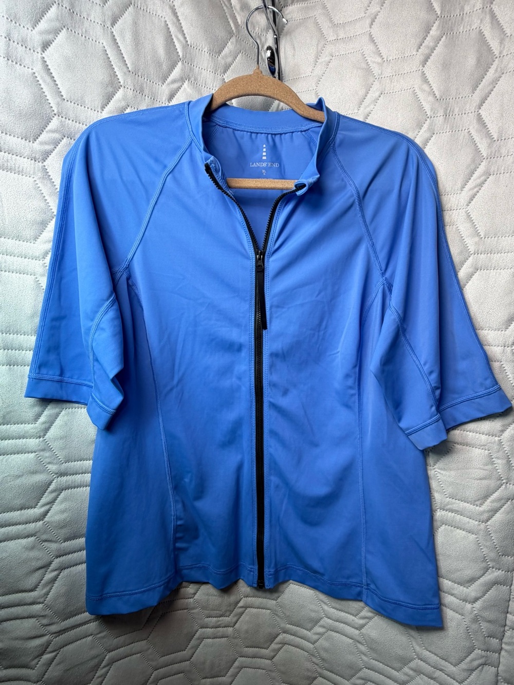 Lands' End Bright Blue Active Top Women’s Beach Summer Golf